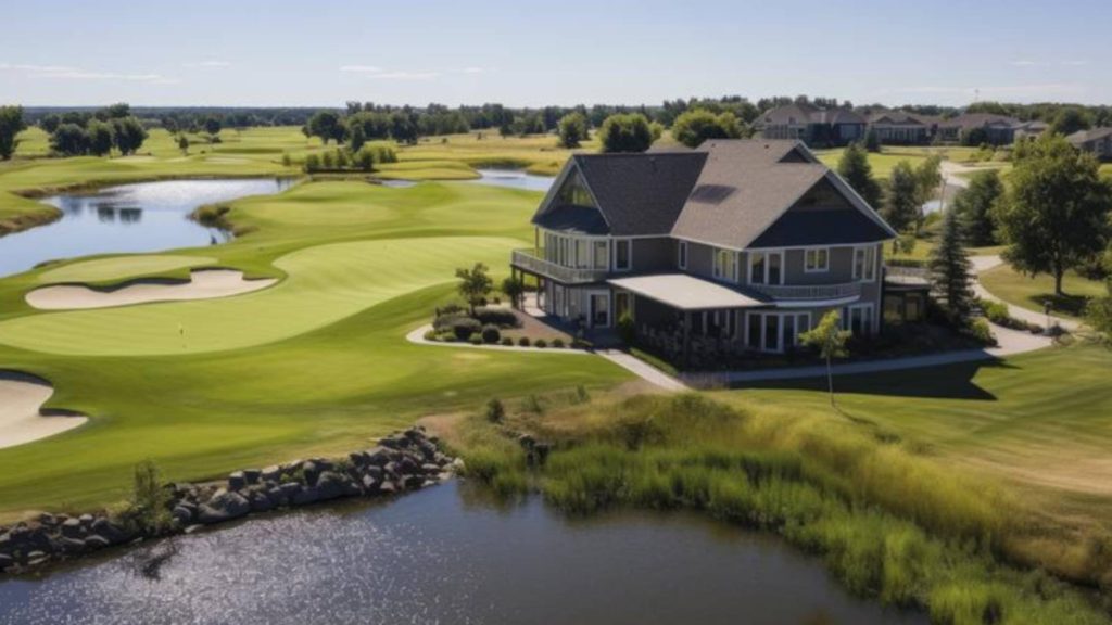 Golf course architect designing fairway in luxury real estate
