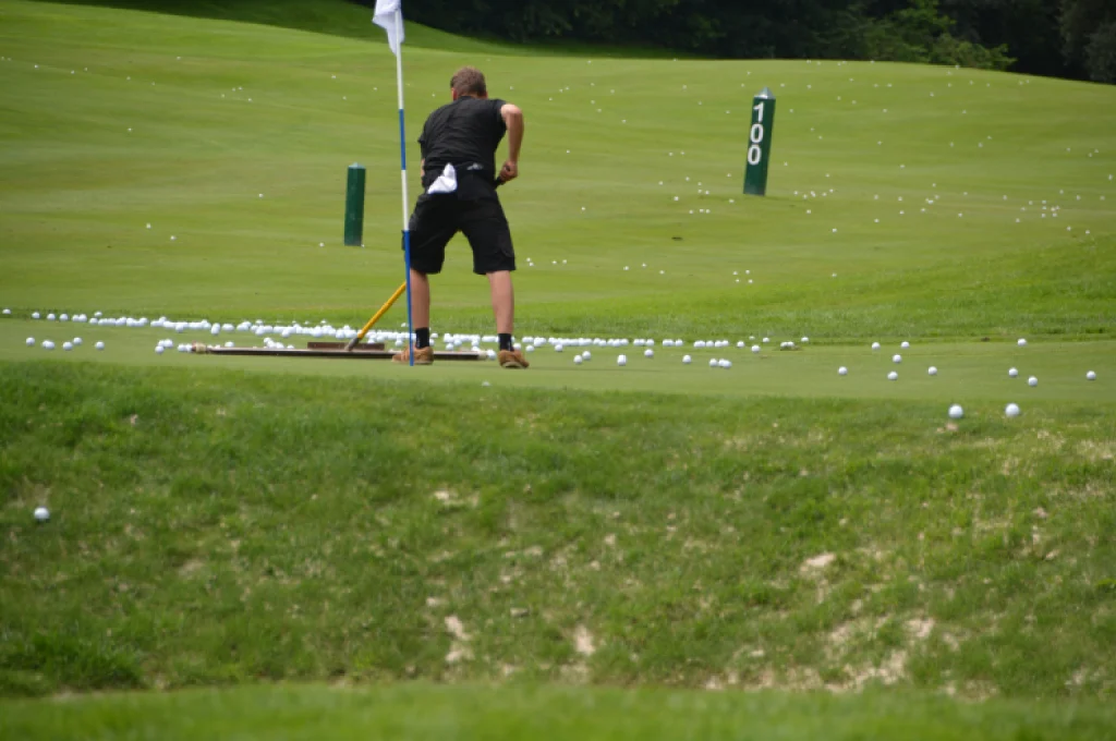 A strategic roadmap showing project phases and key decision points for a golf course development