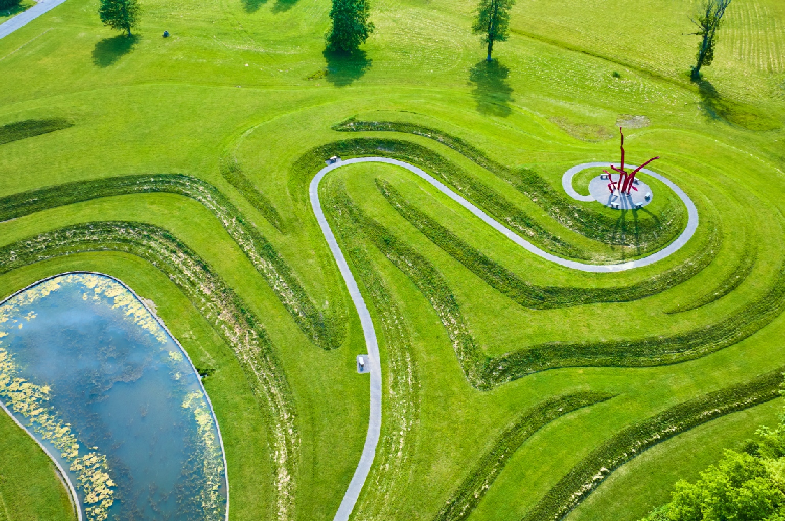 Aerial view of a golf course masterplan layout