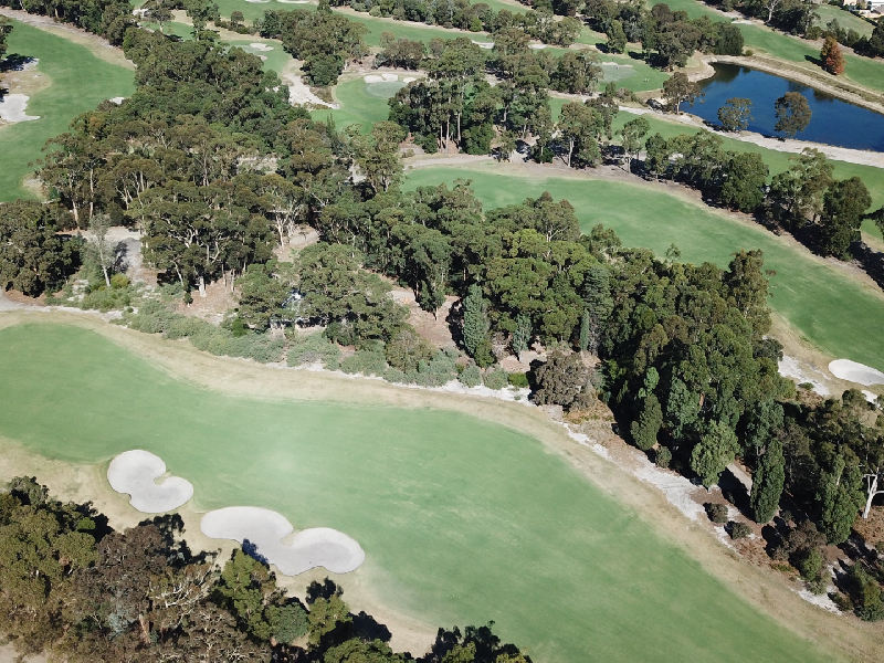 Land-based golf course design showcasing natural terrain integration