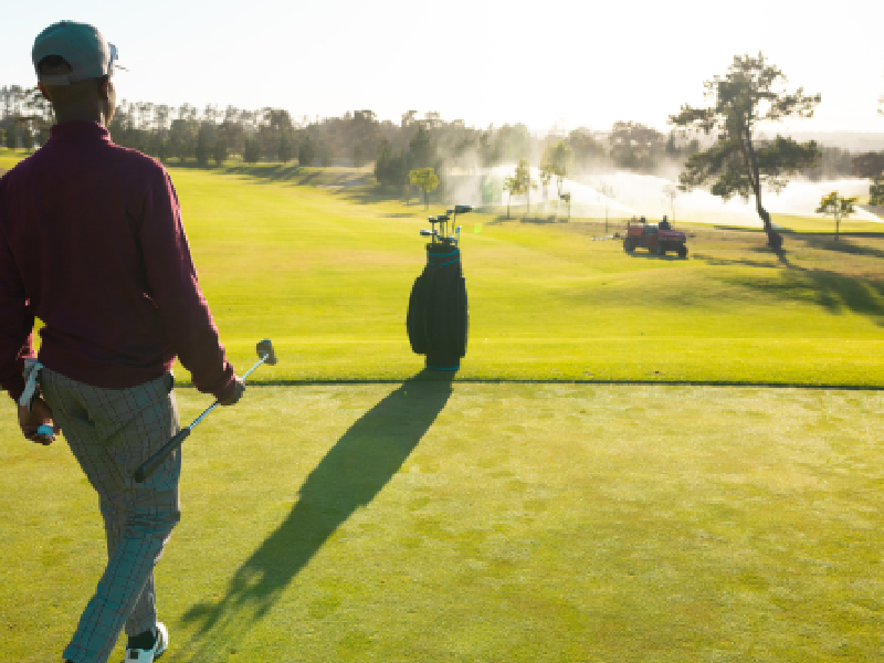 Professional golf green aeration and turf management process
