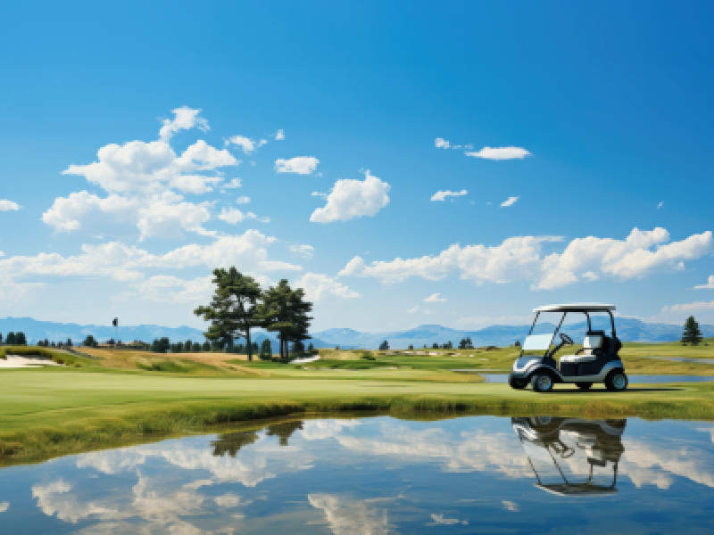 A luxury signature golf resort green designed by the best golf course designer in India highlighting beautiful oceanfront views.