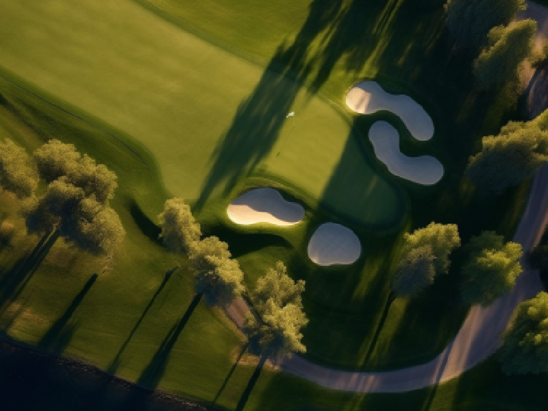 A wide view of a modern development seamlessly merging sustainable golf design with master planning excellence.