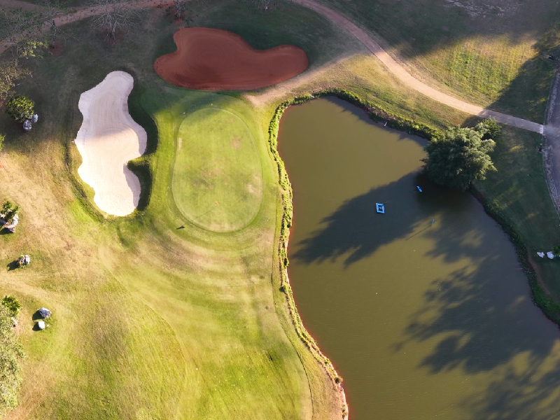Premium sports facility layout illustrating sustainable golf design and advanced infrastructure resilience.